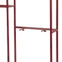 Clayre & Eef Scaffale da parete 59x33x63 cm Rosso Ferro Rettangolo