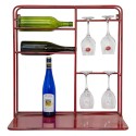 Clayre & Eef Etagère murale 59x33x63 cm Rouge Fer Rectangle