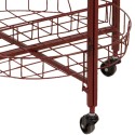 Clayre & Eef Side Table Ø 49x98 cm Red Iron Wood Round