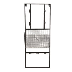 Clayre & Eef Wijnrek  32x12x82 cm Zwart Ijzer