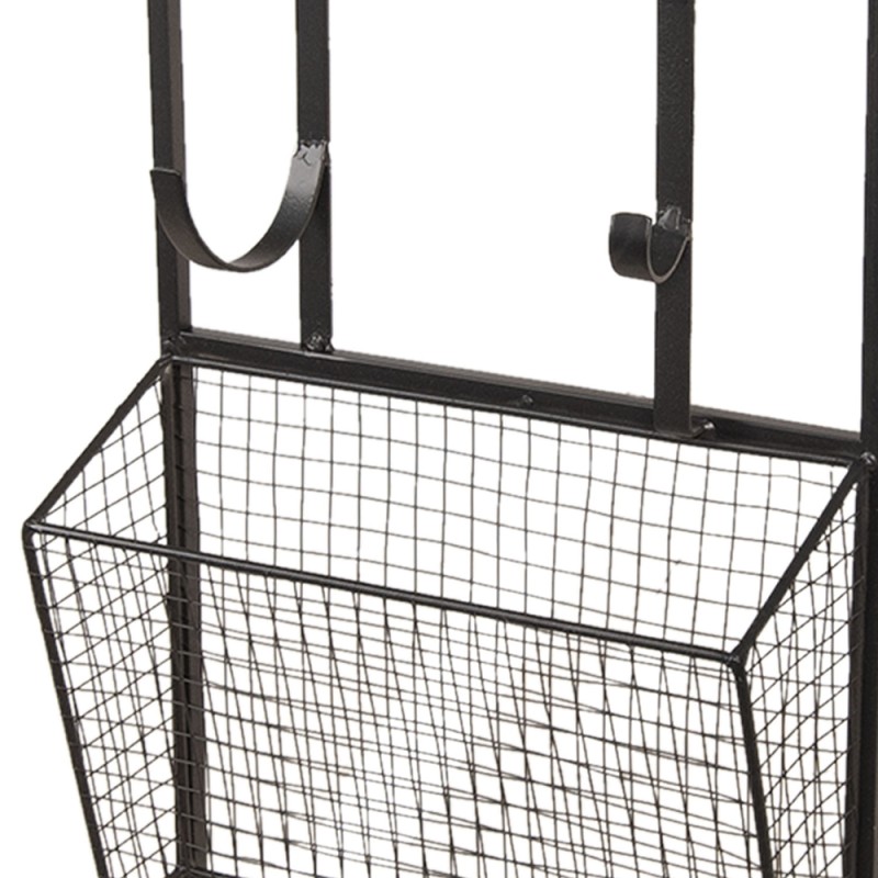 Clayre & Eef Portabottiglie 32x12x82 cm Nero Ferro