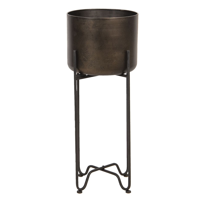 Clayre & Eef Plant Stand  Ø 28x71 cm Brown Iron Round