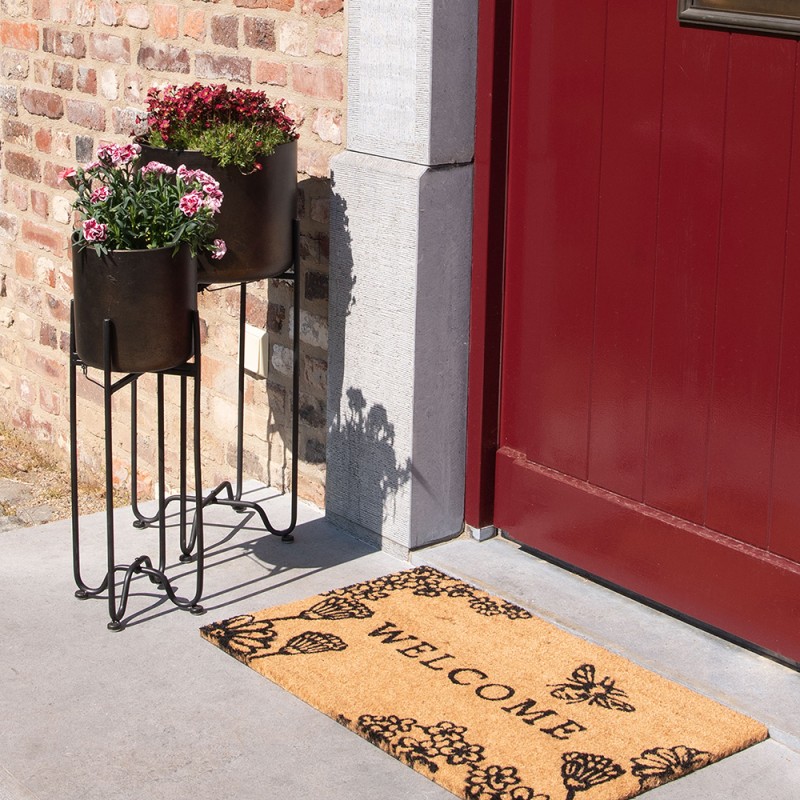 Clayre & Eef Plant Stand  Ø 28x71 cm Brown Iron Round