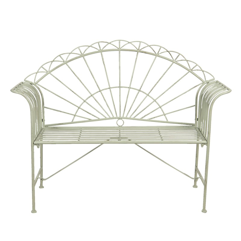 Clayre & Eef Gartenbank 123x47x98 cm Grün Eisen Rechteck