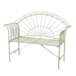 Clayre & Eef Gartenbank 123x47x98 cm Grün Eisen Rechteck