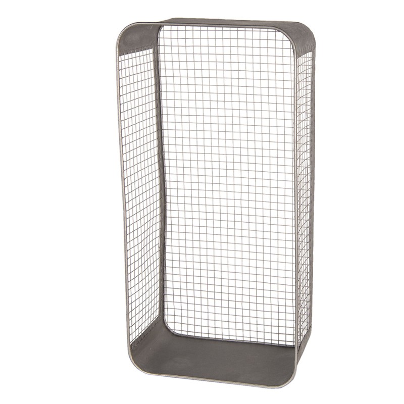 Clayre & Eef Wandregal 28x15x57 cm Grau Eisen Rechteck