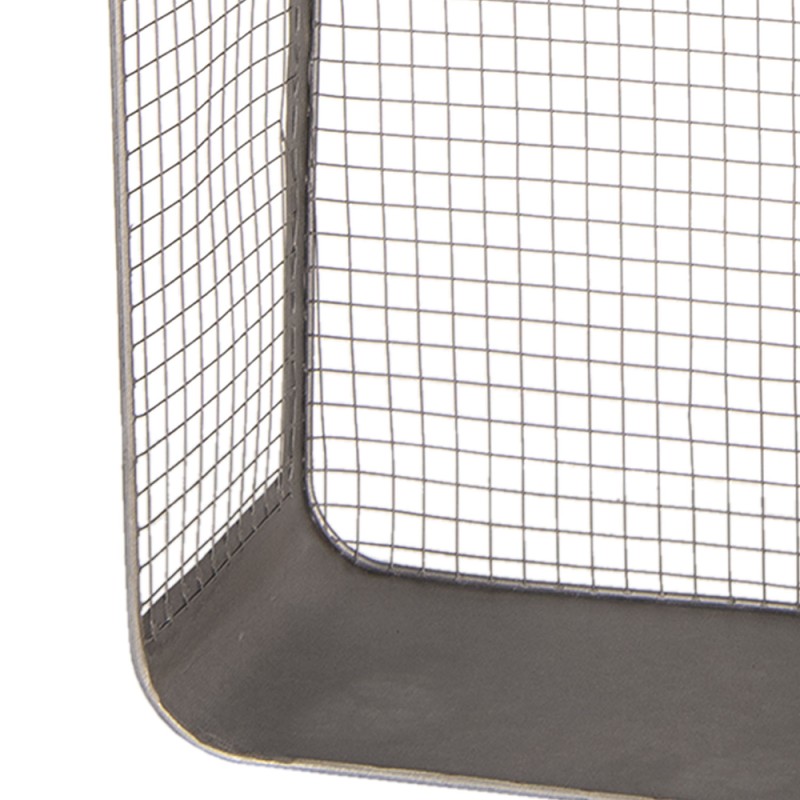 Clayre & Eef Wandregal 28x15x57 cm Grau Eisen Rechteck