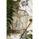Clayre & Eef Bird Cage Decoration Set of 3 White Iron Round