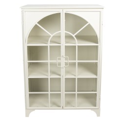 Clayre & Eef Vitrine 80x41x120 cm Blanc Fer Rectangle