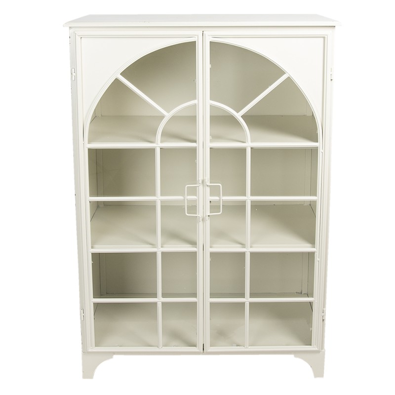 Clayre & Eef Vitrine 80x41x120 cm Blanc Fer Rectangle