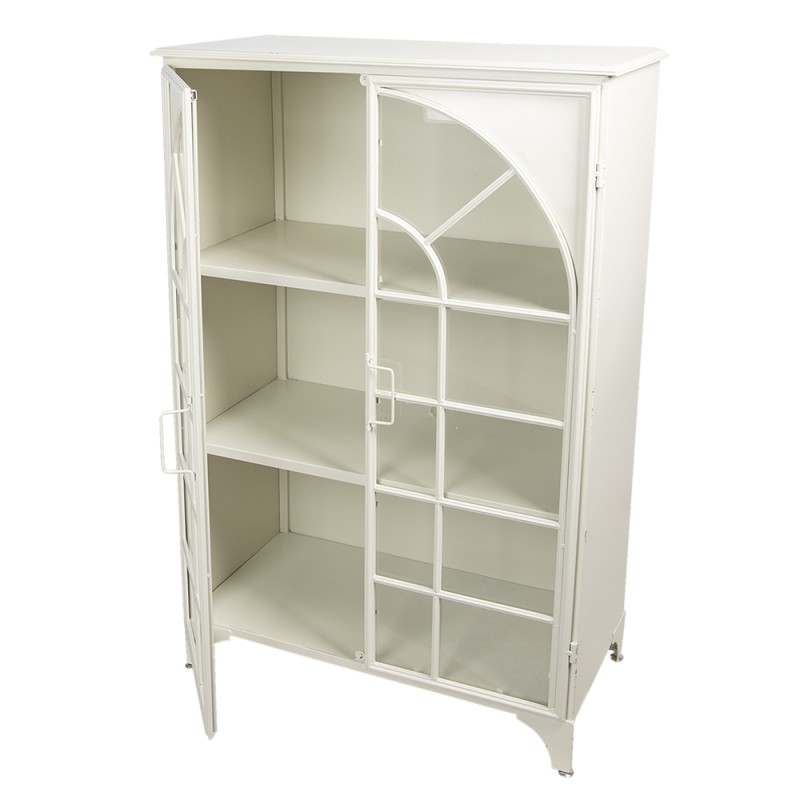 Clayre & Eef Vitrine 80x41x120 cm Blanc Fer Rectangle