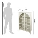 Clayre & Eef Vitrine 80x41x120 cm Blanc Fer Rectangle