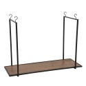 Clayre & Eef Wall Rack 90x33x60 cm Brown Iron Rectangle