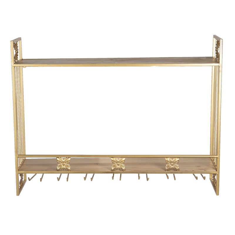 Clayre & Eef Wandrek  80x22x61 cm Goudkleurig Ijzer Rechthoek