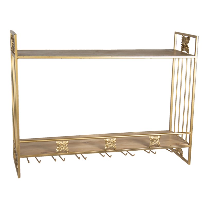 Clayre & Eef Wandrek  80x22x61 cm Goudkleurig Ijzer Rechthoek