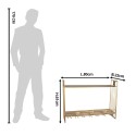 Clayre & Eef Wandrek  80x22x61 cm Goudkleurig Ijzer Rechthoek
