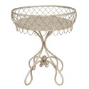 Clayre & Eef Table d'appoint Ø 55x65 cm Beige Fer Rond