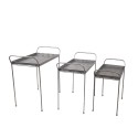 Clayre & Eef Tavolino set di 3 Grigio Ferro Rettangolo