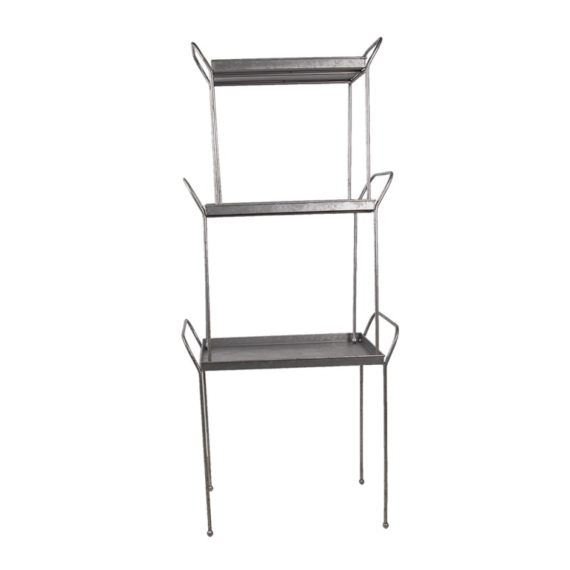 Clayre & Eef Tavolino set di 3 Grigio Ferro Rettangolo