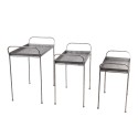 Clayre & Eef Tavolino set di 3 Grigio Ferro Rettangolo