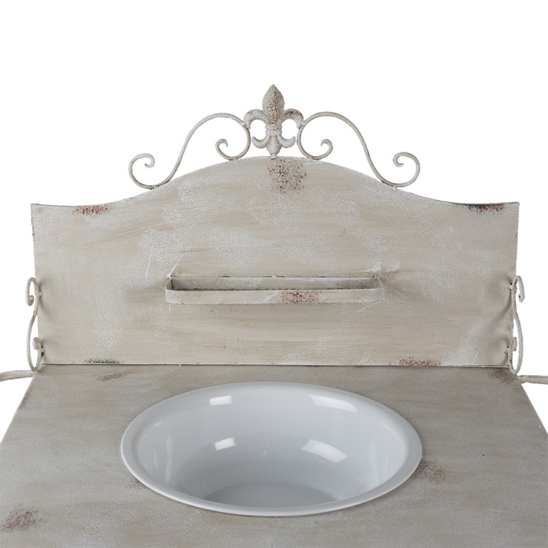 Clayre & Eef Kaptafel  72x48x114 cm Wit Ijzer Rechthoek