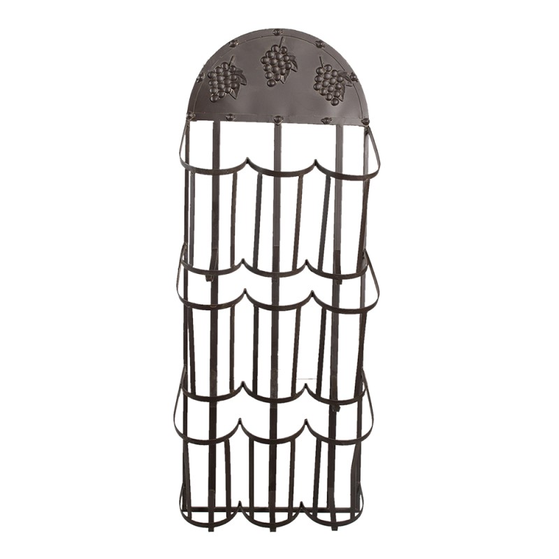Clayre & Eef Portabottiglie 30x18x83 cm Nero Ferro Rettangolo