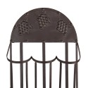 Clayre & Eef Porte-bouteilles 30x18x83 cm Noir Fer Rectangle