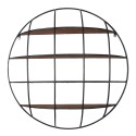 Clayre & Eef Wandrek  91x20 cm Zwart Bruin Ijzer Hout Rond