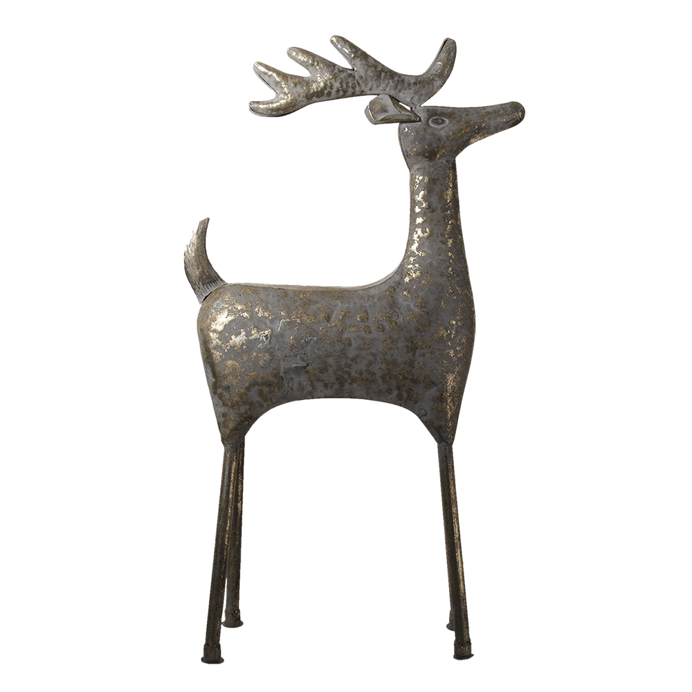Clayre & Eef Beeld Hert 79 cm Grijs IJzer afbeelding