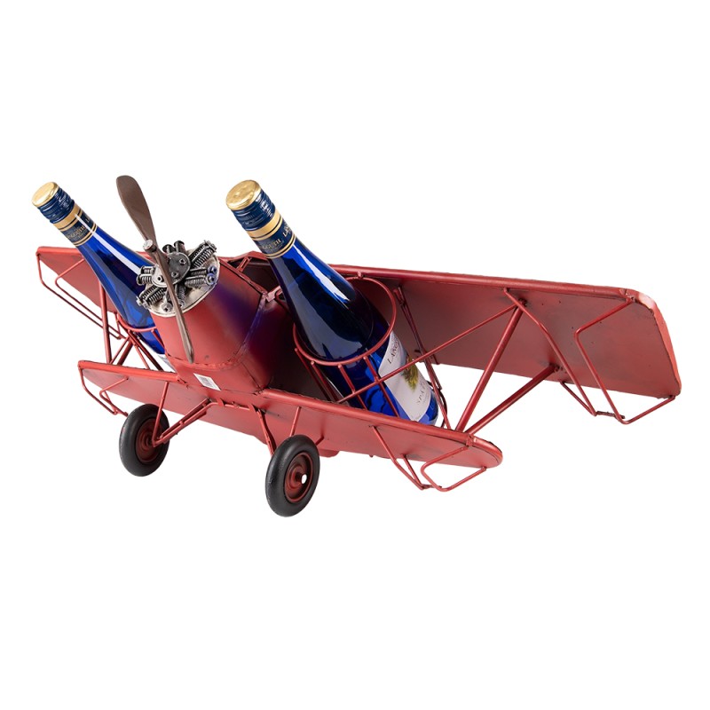 Clayre & Eef Wijnrek  75x23x25 cm Rood Ijzer