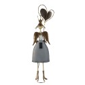 Clayre & Eef Statuetta Ragazza 87 cm Grigio Bianco Metallo