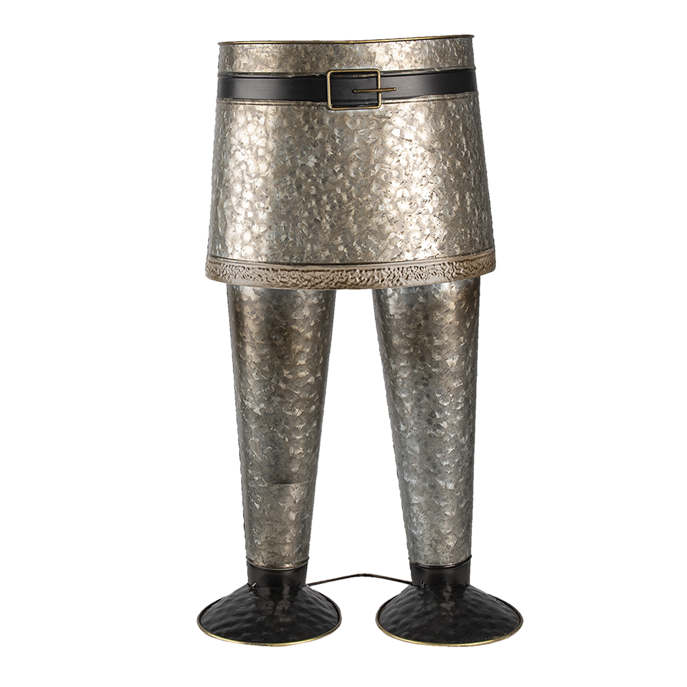 Clayre&Eef Planthouder Broek 35x23x60 cm Grijs IJzer afbeelding