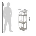 Clayre & Eef Étagère de rangement 34x29x112 cm Gris Fer