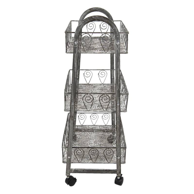 Clayre & Eef Storage Rack 37x26x80 cm Grey Iron