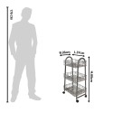 Clayre & Eef Storage Rack 37x26x80 cm Grey Iron