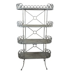Clayre & Eef Storage Rack 91x36x168 cm Grey Iron