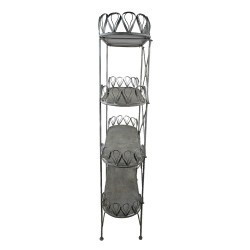 Clayre & Eef Storage Rack 91x36x168 cm Grey Iron