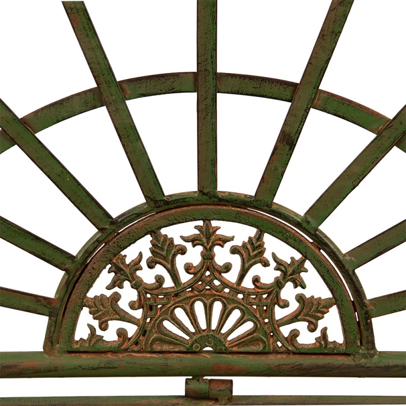 Clayre & Eef Garden Bench 145x45x100 cm Green Iron