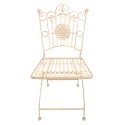 Clayre & Eef Bistrostuhl 52x48x99 cm Weiß Braun Eisen