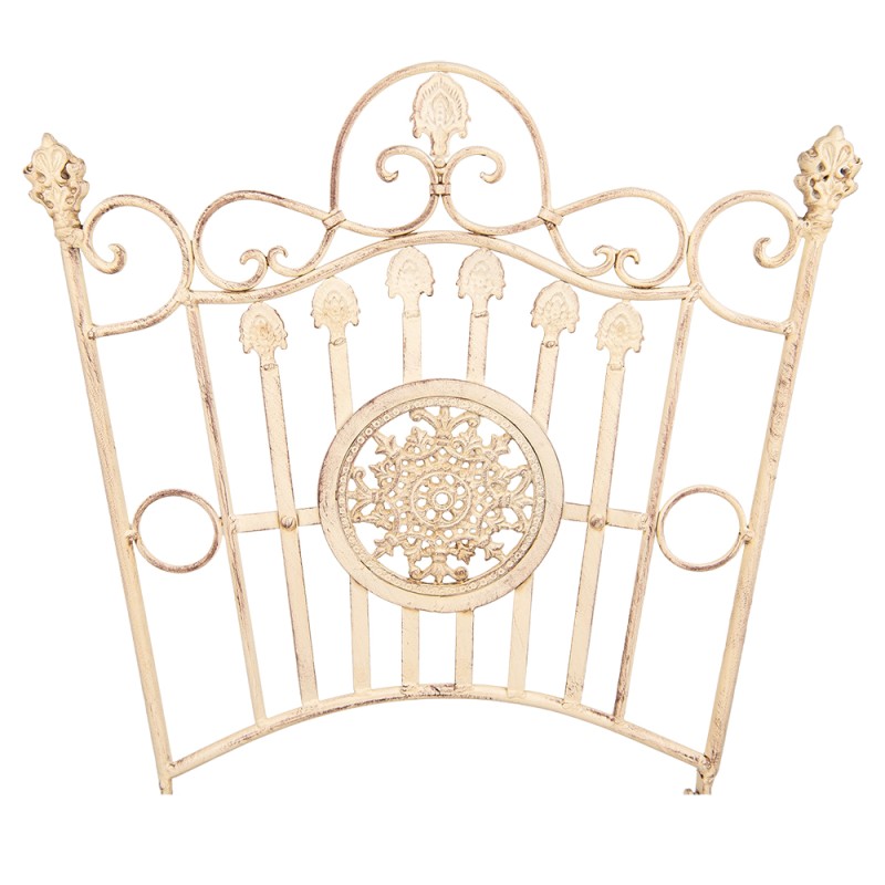 Clayre & Eef Bistrostuhl 52x48x99 cm Weiß Braun Eisen