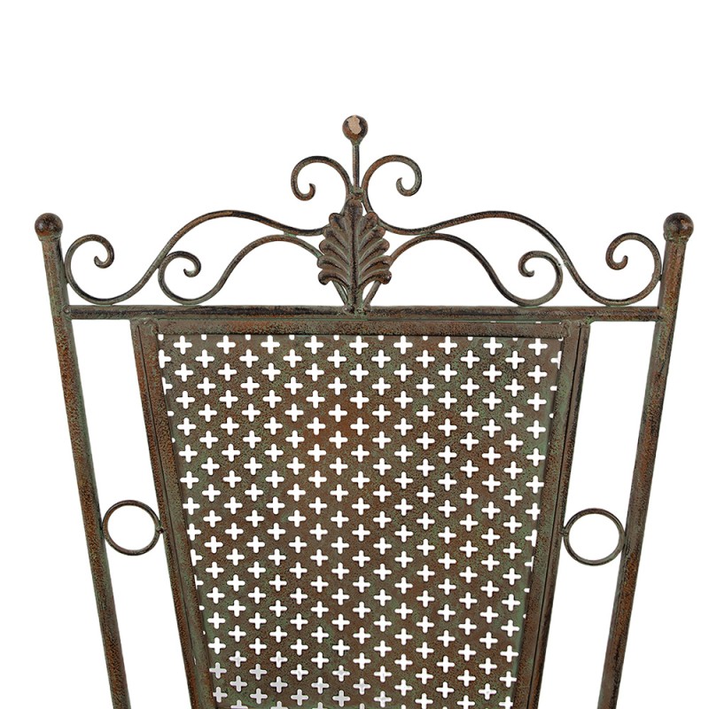 Clayre & Eef Chaise bistro 43x45x96 cm Vert Marron Fer
