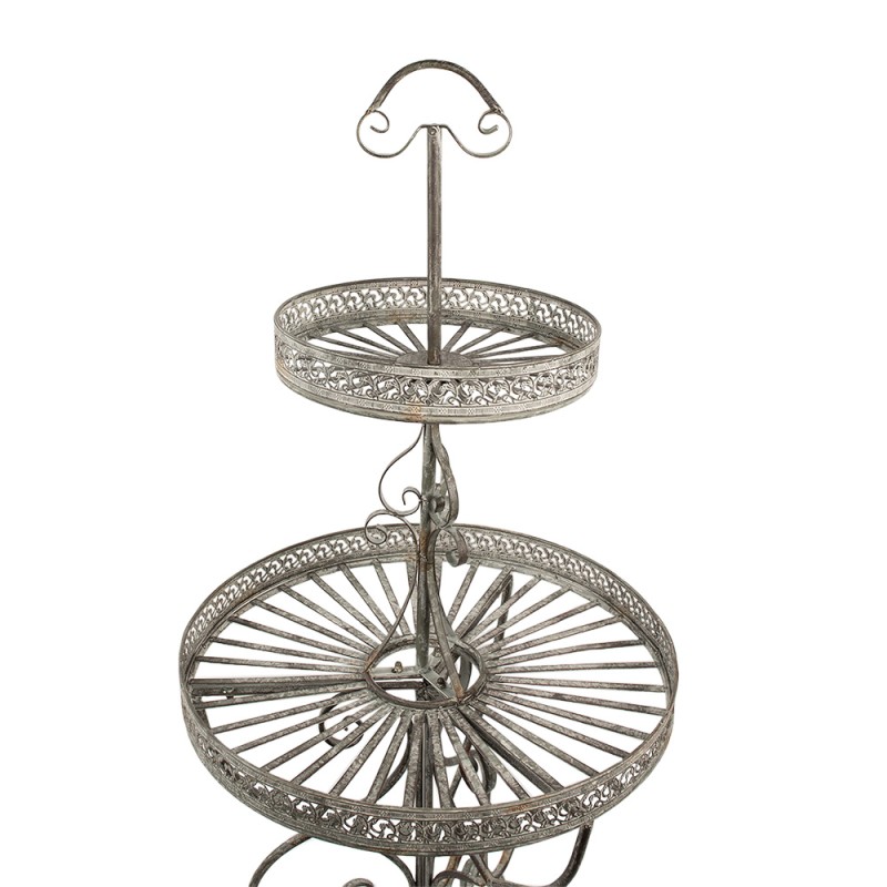 Clayre & Eef Planthouder Etagère  137 cm Grijs Ijzer Rond