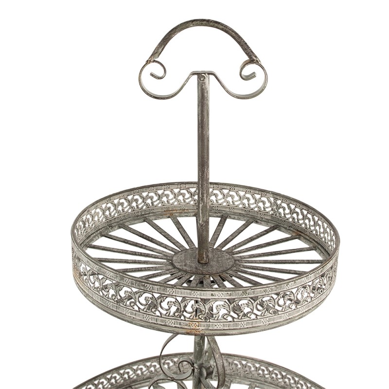 Clayre & Eef Planthouder Etagère  137 cm Grijs Ijzer Rond