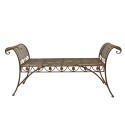 Clayre & Eef Panca da giardino 142x41x66 cm Verde Ferro