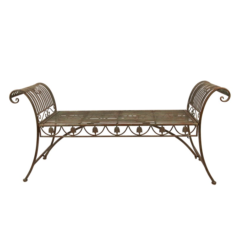 Clayre & Eef Panca da giardino 142x41x66 cm Verde Ferro