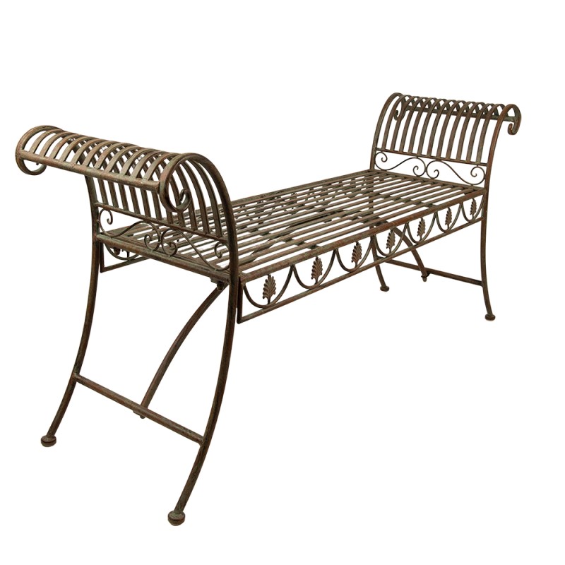Clayre & Eef Panca da giardino 142x41x66 cm Verde Ferro