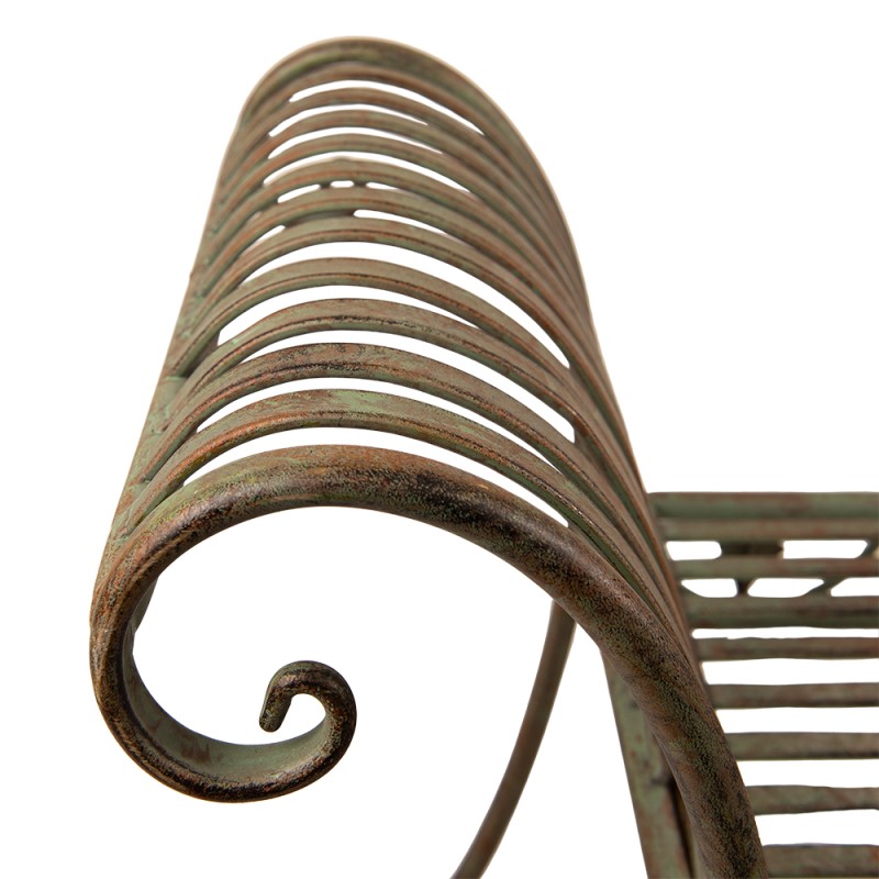 Clayre & Eef Panca da giardino 142x41x66 cm Verde Ferro