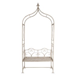 Clayre & Eef Rozenboog met Bank  108x41x239 cm Wit Ijzer