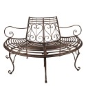 Clayre & Eef Panca da giardino 160x82x87 cm Marrone Nero  Ferro
