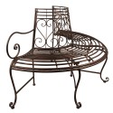 Clayre & Eef Panca da giardino 160x82x87 cm Marrone Nero  Ferro